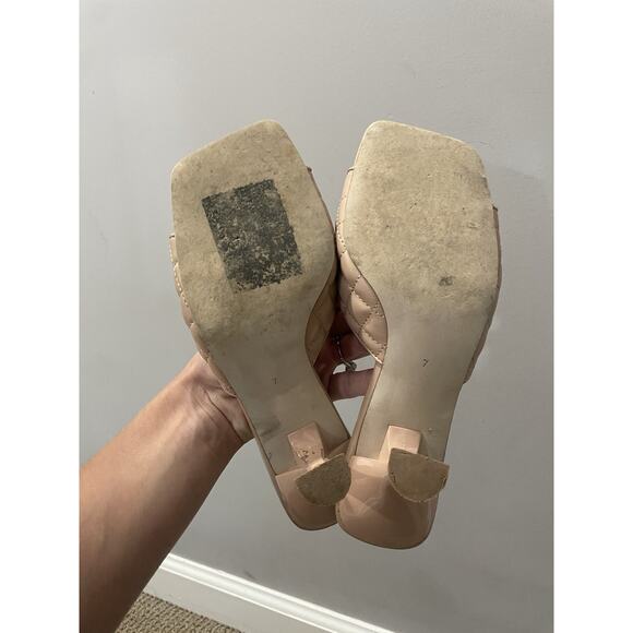 JEFFREY CAMPBELL Tan Crinkle Patent Sandal Size7 - Picture 5 of 11